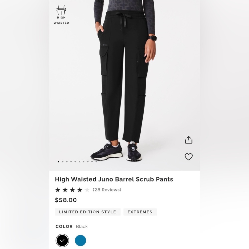 High Waisted Juno Barrel Scrub Pants